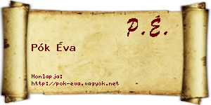Pók Éva névjegykártya